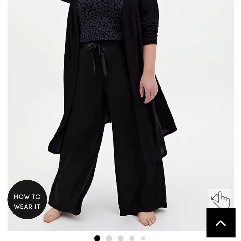 🆕 3X BLACK PLUSH WIDE LEG SLEEP PANT